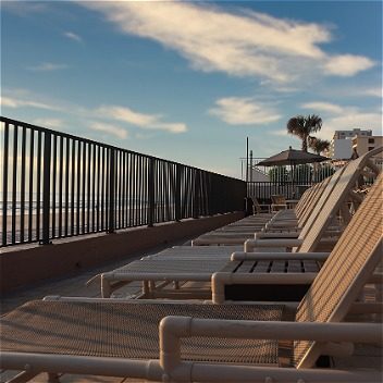 Chaise loungs - pool view